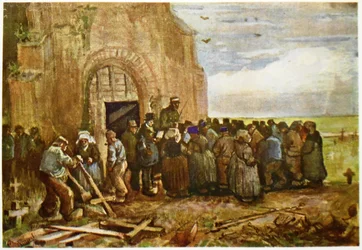 Der Verkauf der Kreuze des Friedhofs